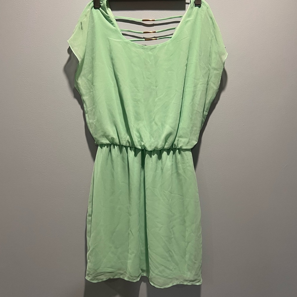 Mint Green Flutter Sleeve Greek Goddess Dress